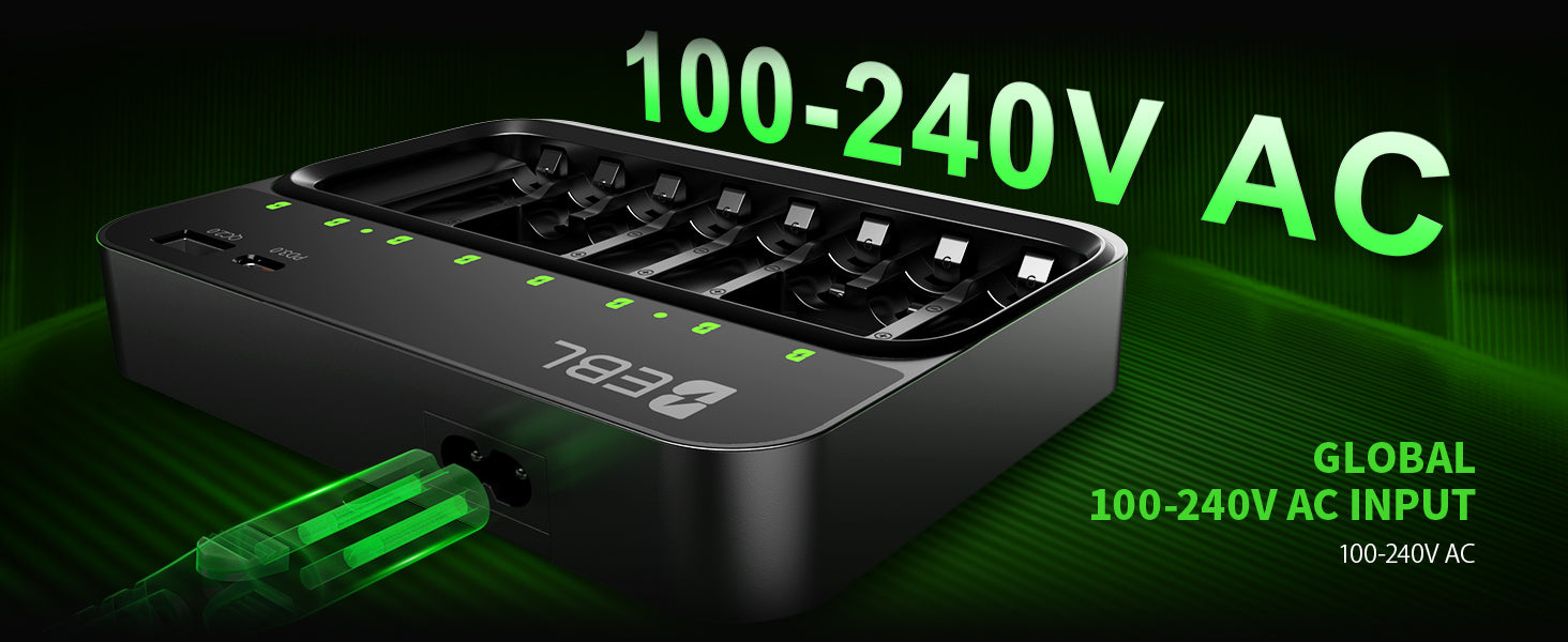 EBL PD 20W AA AAA 9V Battery Charger