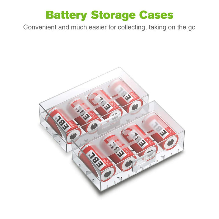EBL 8 Packs CR2 Rechargeable Batteries with C668 Battery Charger