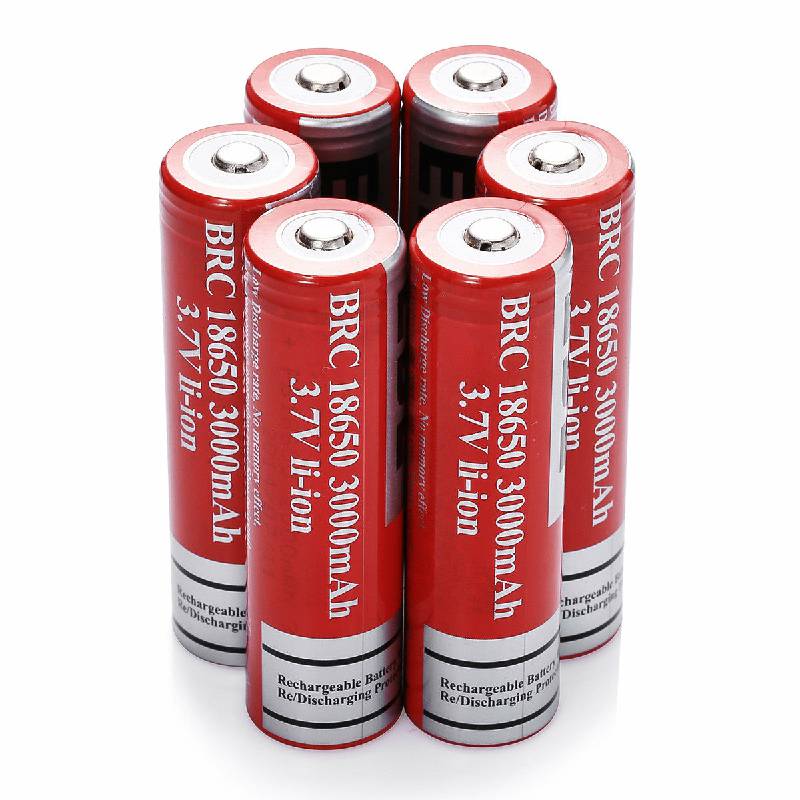 EBL BRC 18650 3000mAh Li-ion Battery 6 pack