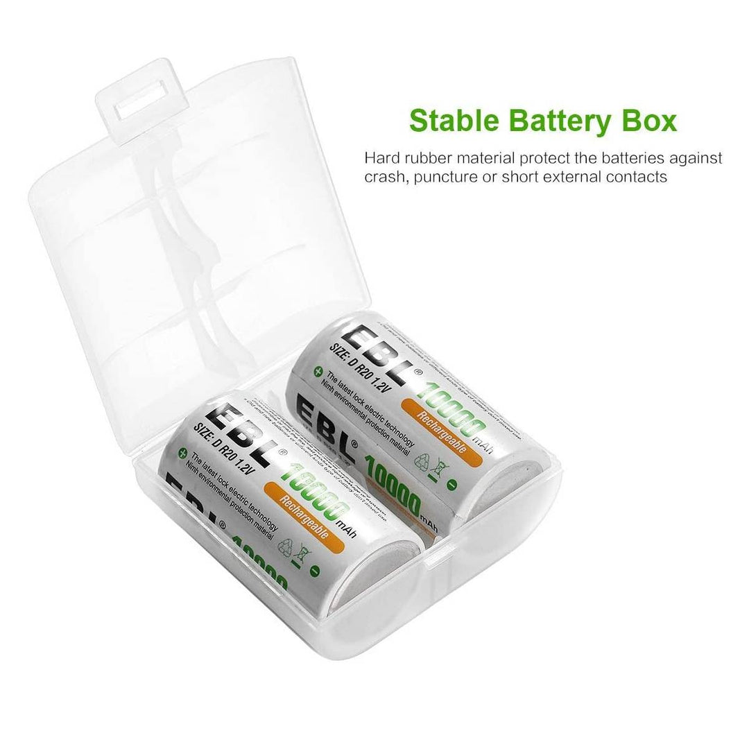 CITYORK Rechargeable D Cells 10000mAh Batteries, 1.2V Ni-MH High Capacity  High Rate D Size Battery (4-Counts)