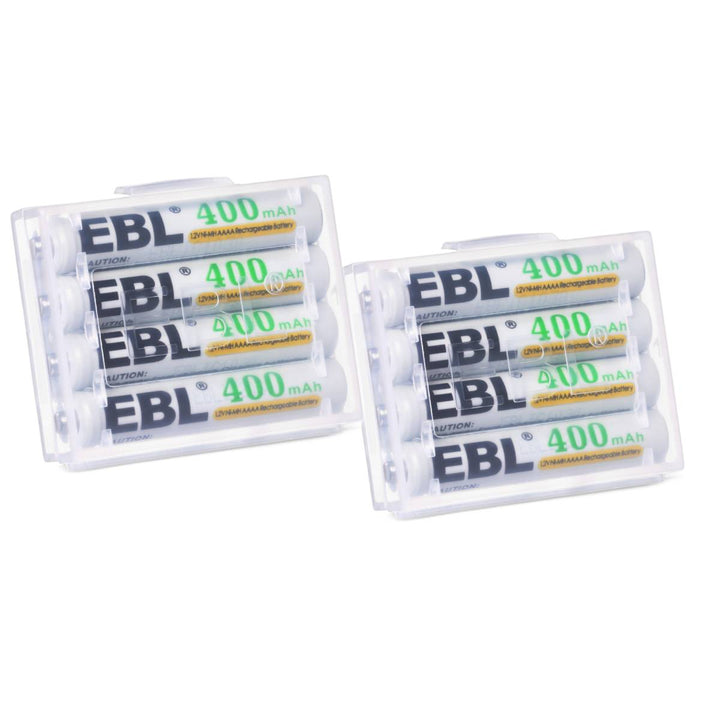 EBL 4/8Pcs AAAA Ni-MH Rechargeable Batteries 1.2V 400mAH