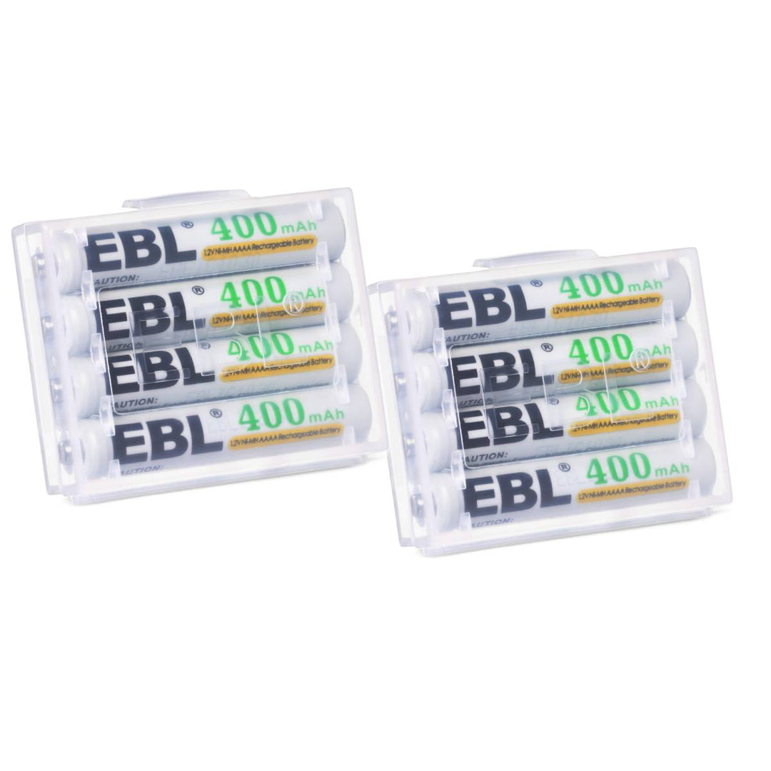 EBL - Pilas recargables AAAA (1,2 V, 400 mAh, Ni-MH, 4 unidades)