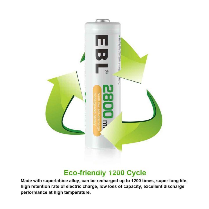 EBL AA Batteries 2800mAh
