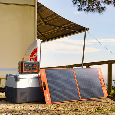 EBL Portable Power Station 500W with 100W Solar Panel