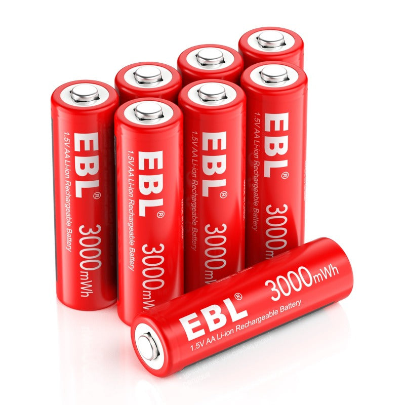 EBL Pack de 8 piles AA 2800mAh piles rechargeables Maroc