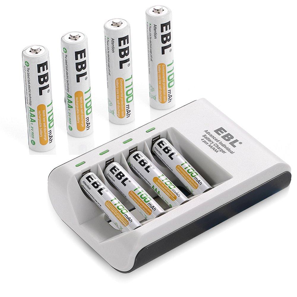 EBL 8 pack AAA Batteries with Smart C807 Battery Charger