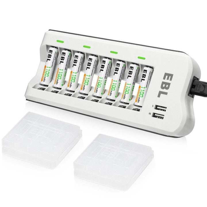 EBL AAA 1100mAh Batteries and 808U AA AAA Battery Charger