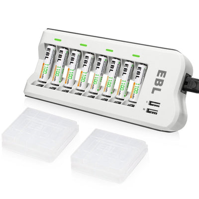 EBL AAA 1100mAh Batteries and 808U AA AAA Battery Charger