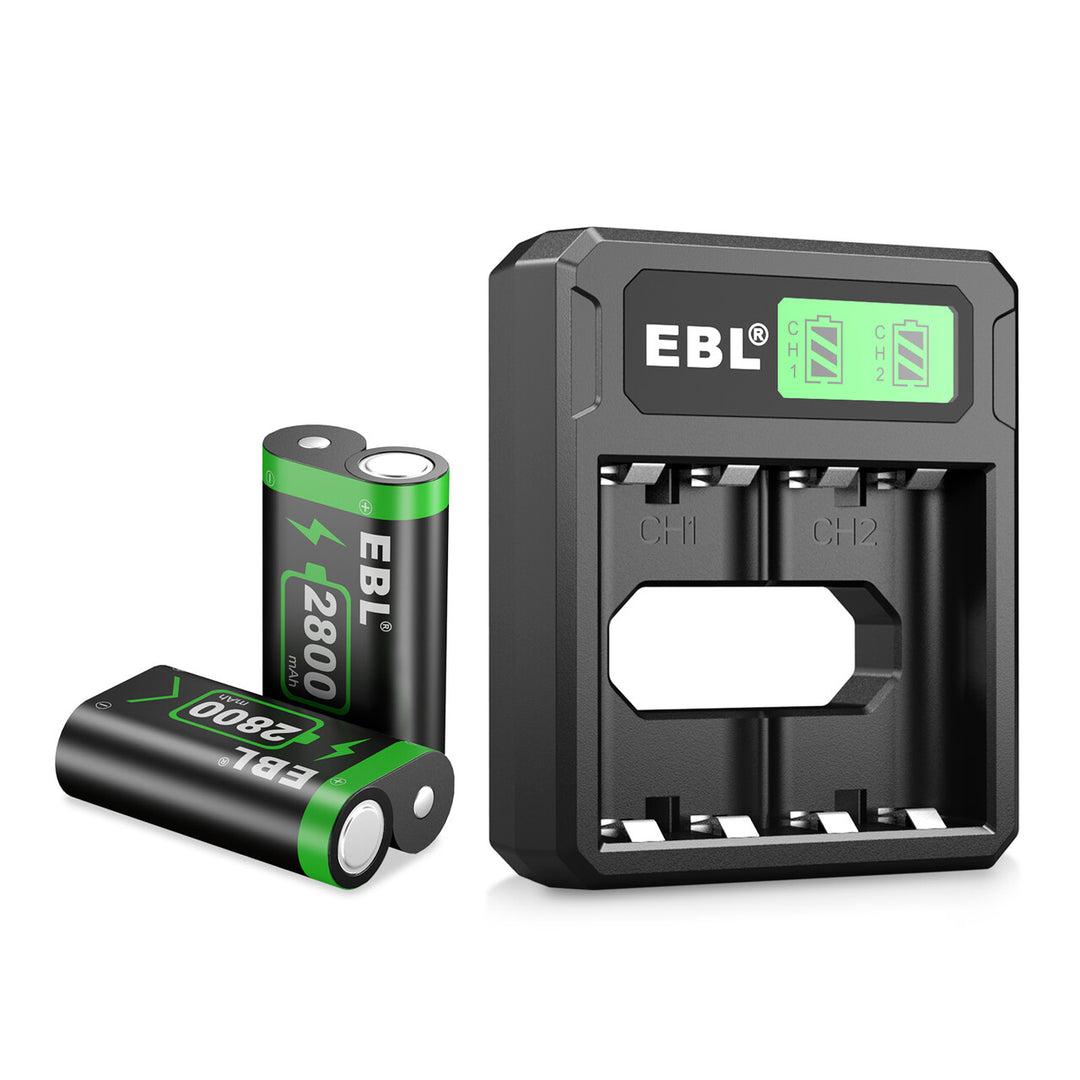 EBL 2800mAh Batería de Mando, LCD Cargador para Batería Mando para Xbox  One/One S/One X/One Elite
