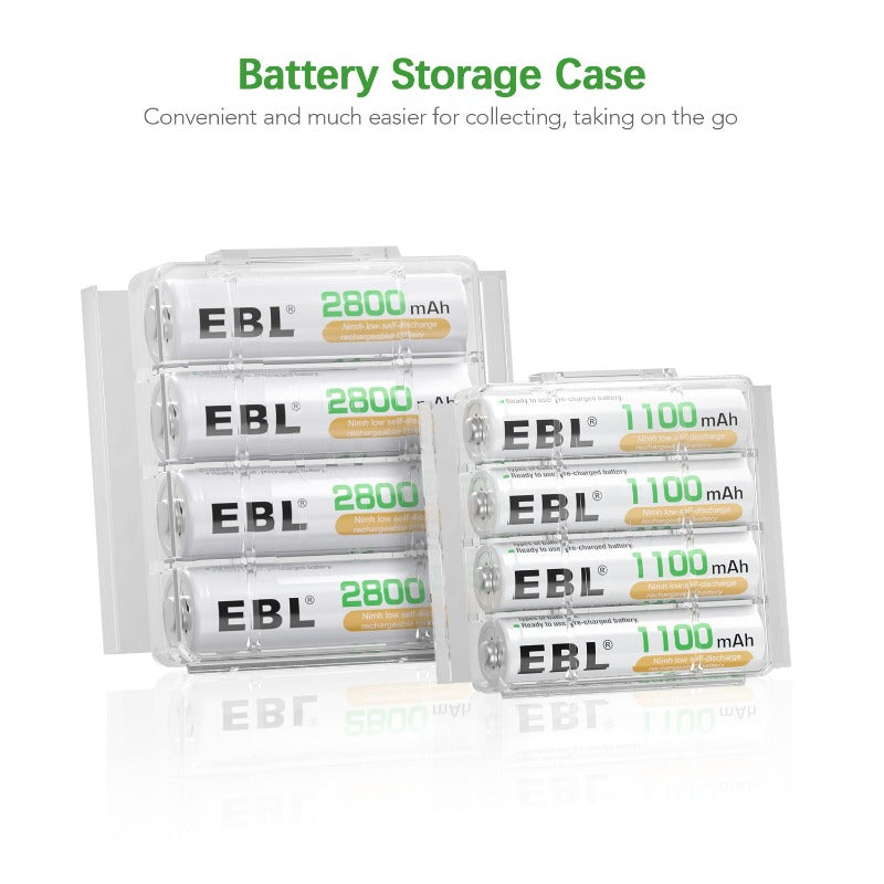 EBL 8 Bay Battery Charger and AA AAA Rechargeable Batteries