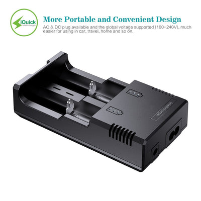 EBL 4Pcs 16340 RCR123A Rechargeable Batteries with 992 Battery Charger