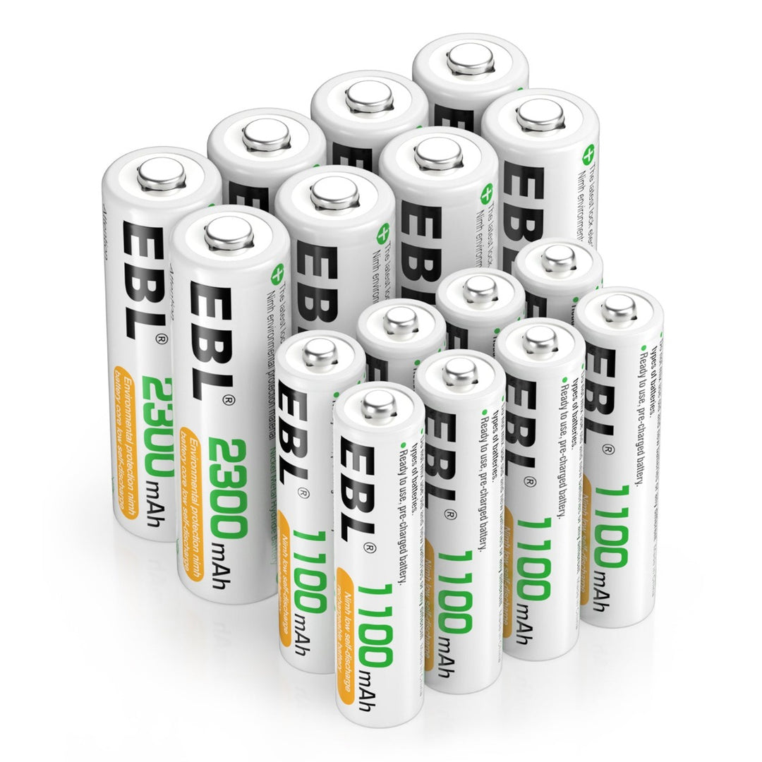 EBL Rechargeable AAA Batteries, 1100mAh NiMH Precharged Home Basic