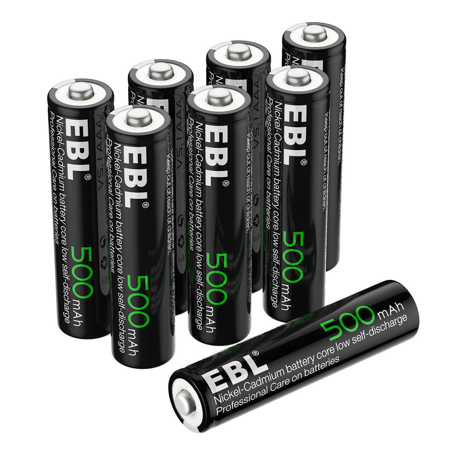 EBL AAA Ni-Cd Rechargeable Batteries 500mAh - EBLOfficial