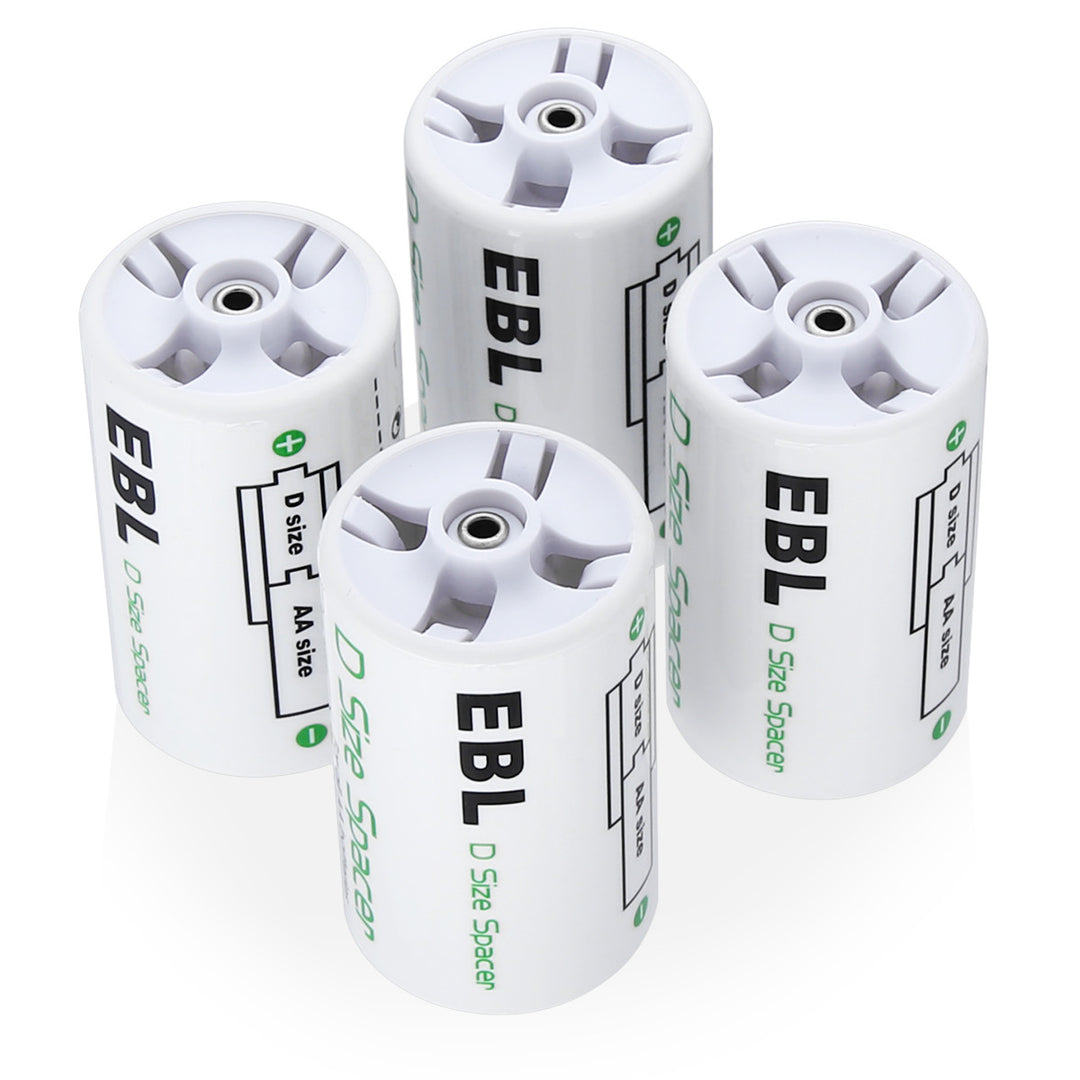 EBL AA to D Size Battery Spacer Converter Case