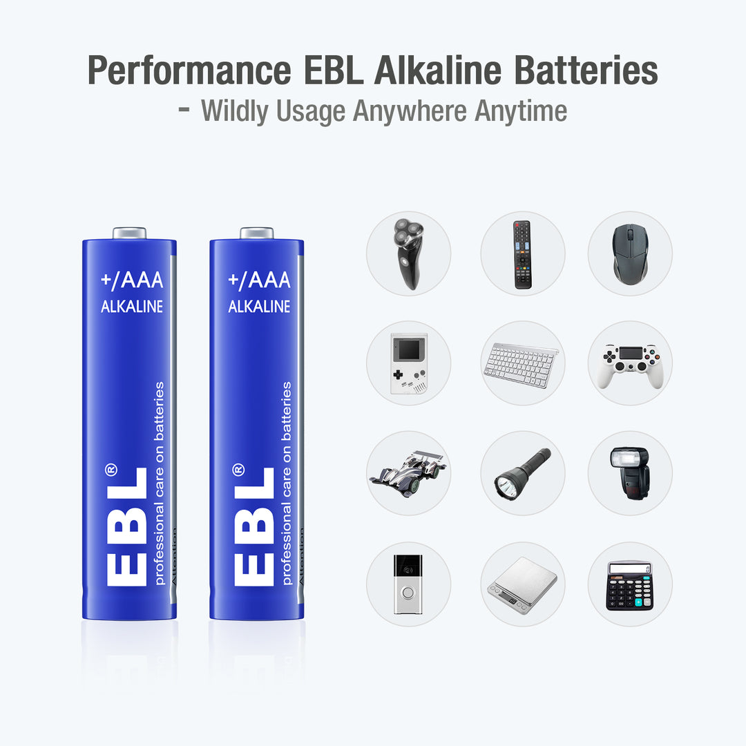 EBL 1.5v Alkaline AAA Batteries - EBLOfficial