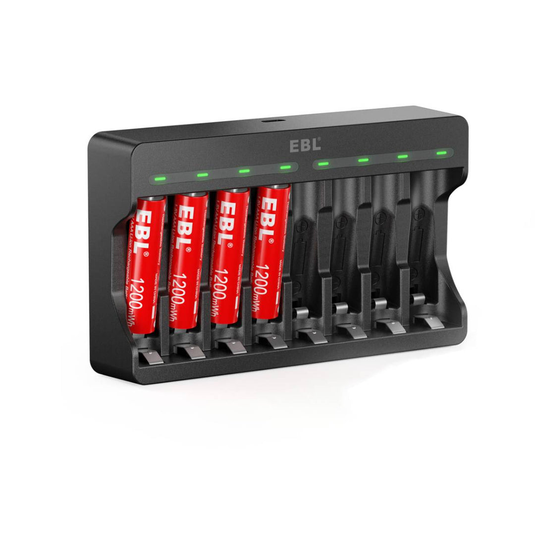 EBL 1.5V Li-ion Battery Charger for AA AAA Li-ion Rechargeable Batteries