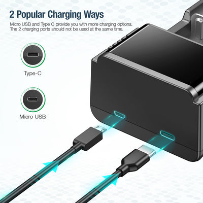 Universal LCD battery charger type-c USB charging way