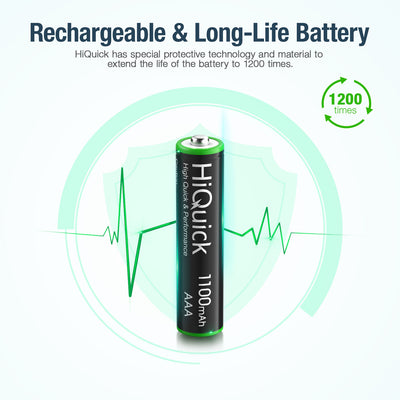HiQuick AAA Rechargeable batteries 1100mAh 1.2V