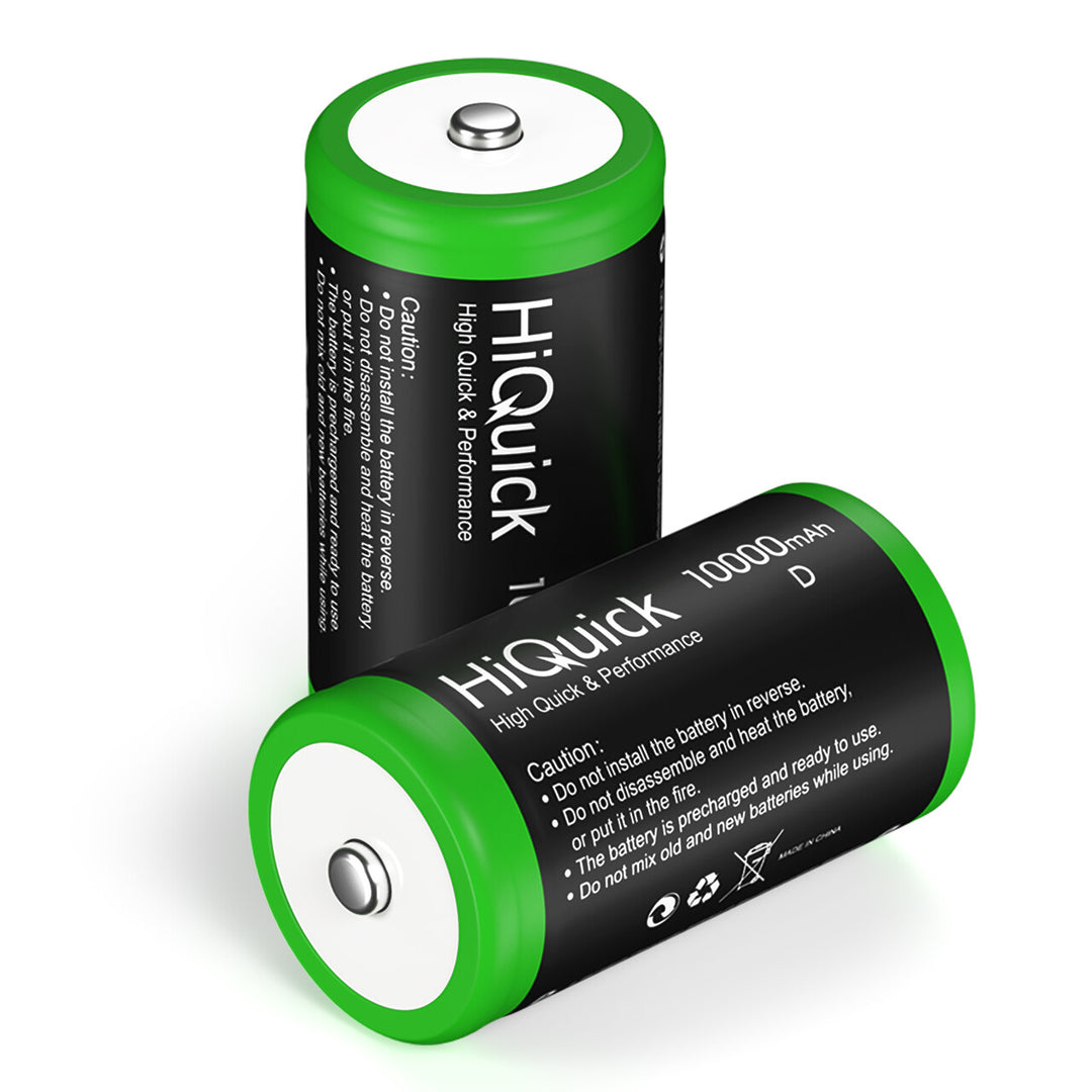 HiQuick D Cell NI-MH Rechargeable Batteries 1.2V
