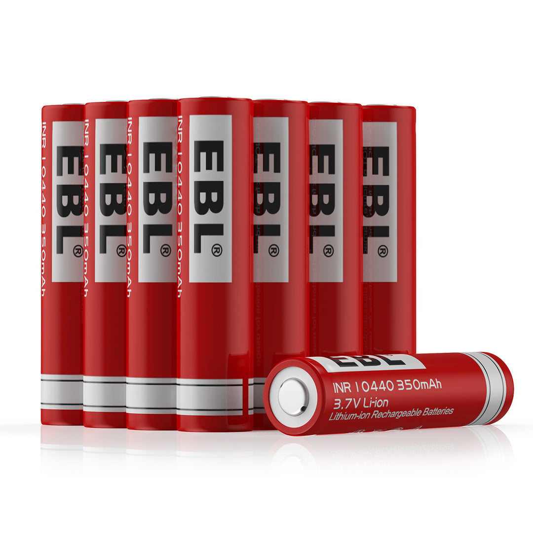8 packs 10440 lithium ion batteries