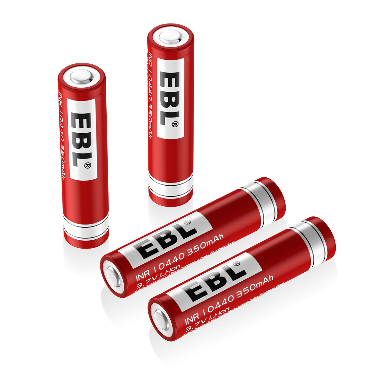 EBL 4Pcs 10440 Rechargeable Batteries with Lithium Battery Charger