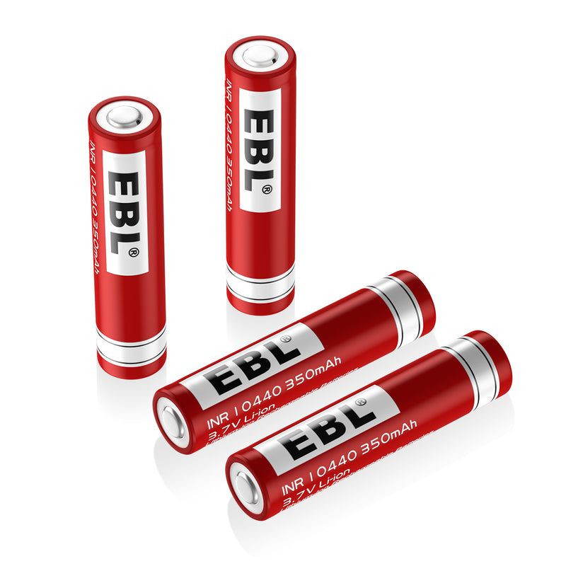 EBL 4Pcs 10440 Rechargeable Batteries with 992 Battery Charger