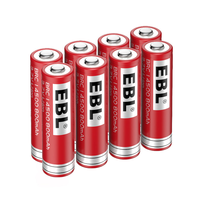 EBL 14500 Lithium-Ion Rechargeable Batteries 800mAh 3.7V