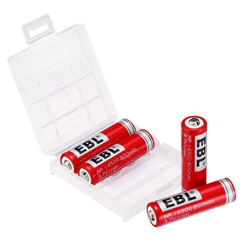 3.7 Volt AA 14500 Lithium Ion Button Top Battery (800 mAh) with