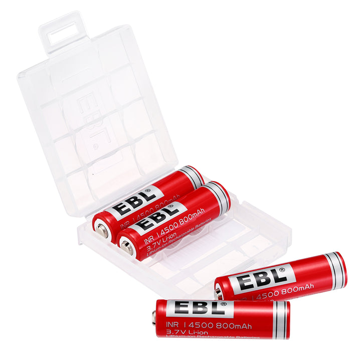 EBL 4 Pcs 14500 Li-ion Batteries