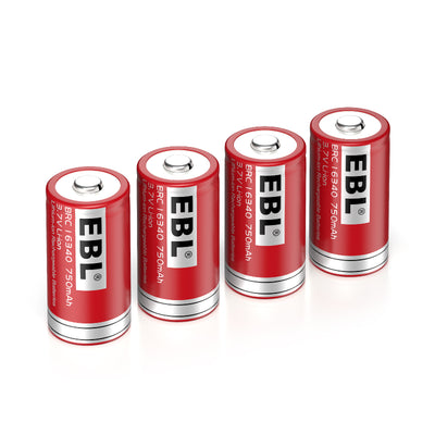 EBL RCR123A 750mAh 3.7v Li-ion Battery - EBLOfficial