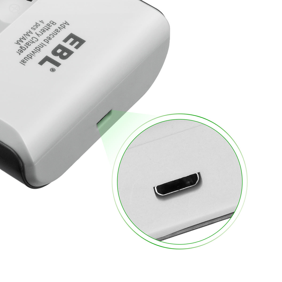 EBL 4 Bay Smart Battery Charger for AA AAA Batteries - EBLOfficial