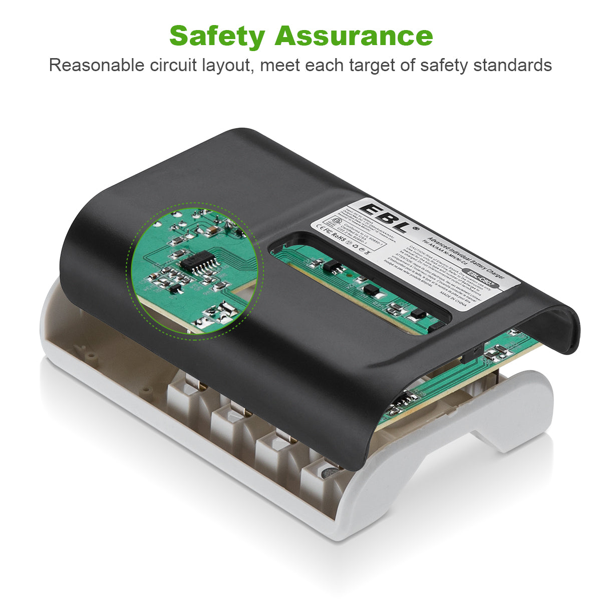 EBL 4 Bay Smart Battery Charger for AA AAA Batteries - EBLOfficial