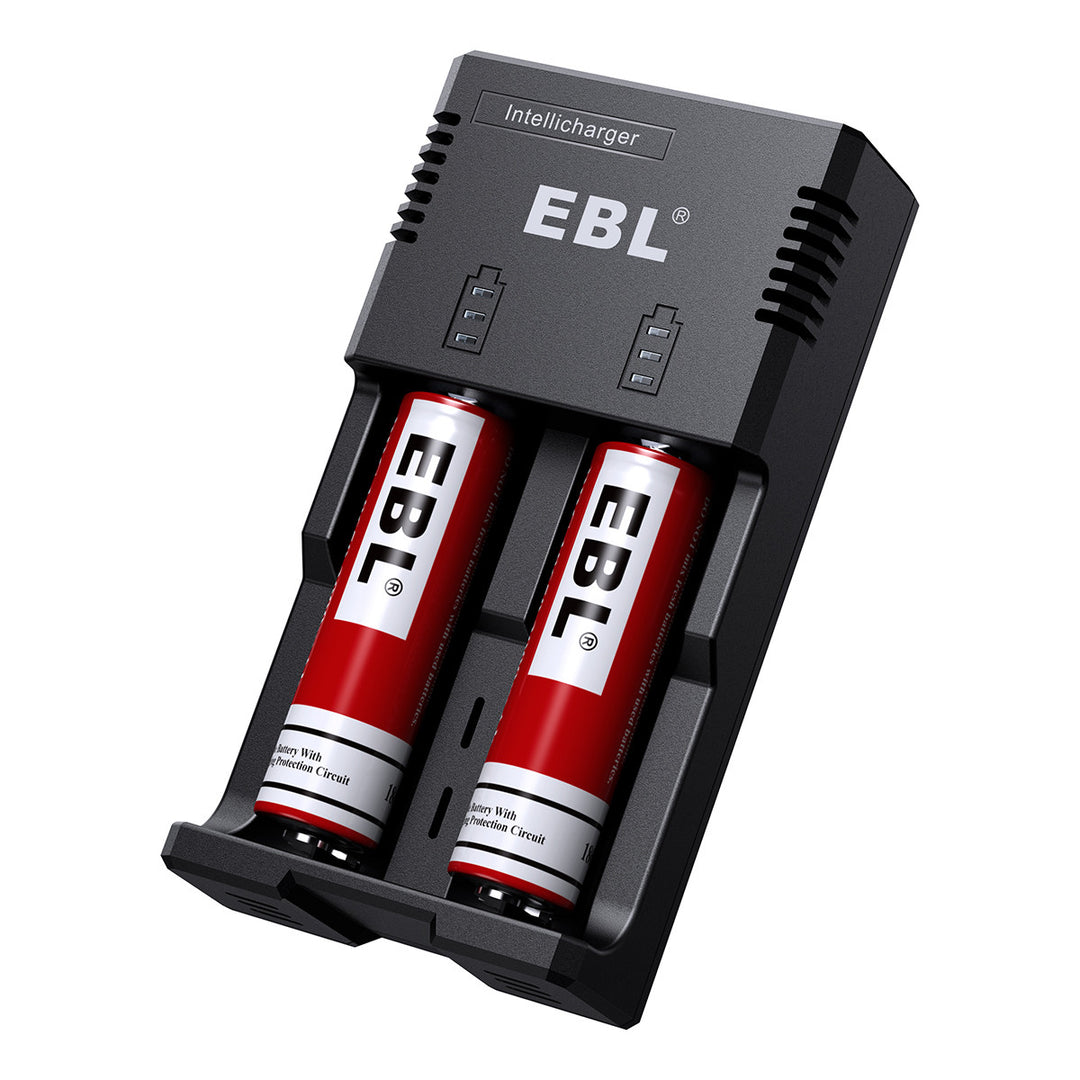 EBL Smart Rapid Battery Charger for Batteries 26650 18650 17500 - EBLOfficial