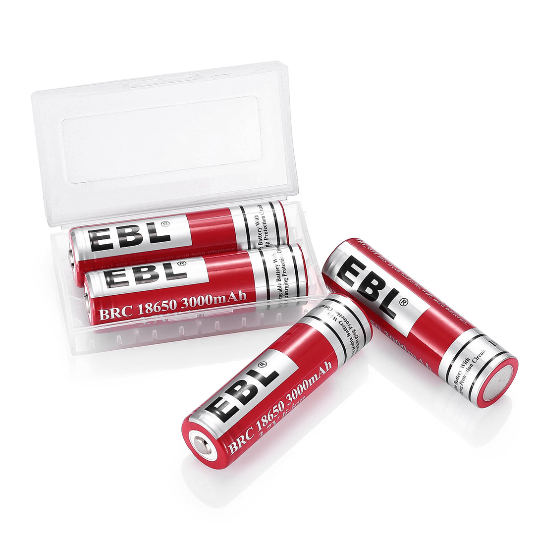 EBL 18650 Li-ion Batteries 3000mAh
