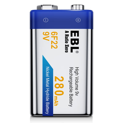 EBL 6F22 9V 280mah Rechargeable Battery - EBLOfficial