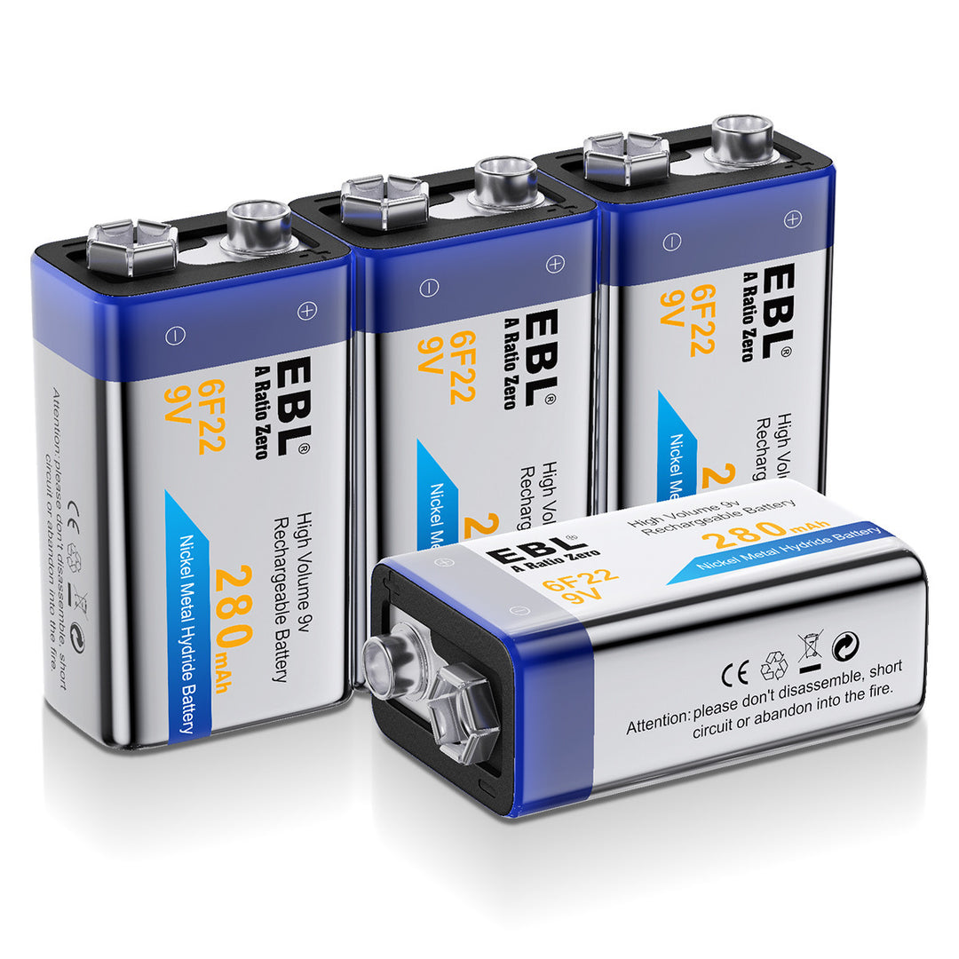 EBL D Battery D Size Rechargeable Batteries 10,000mAh NiMH, Pack of 6