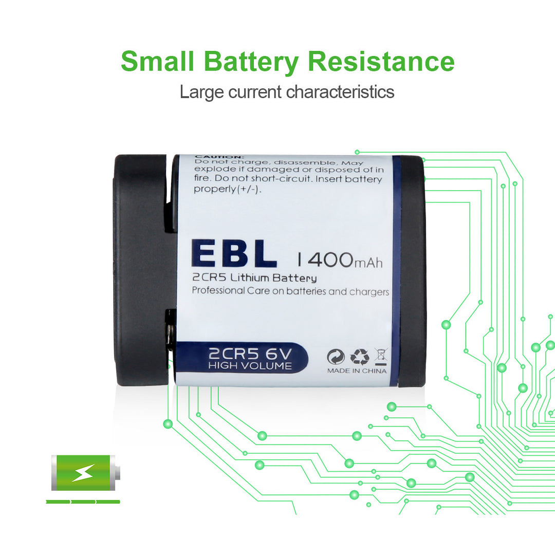 1400mAh 2cr5 6v camera batteries - EBLOfficial