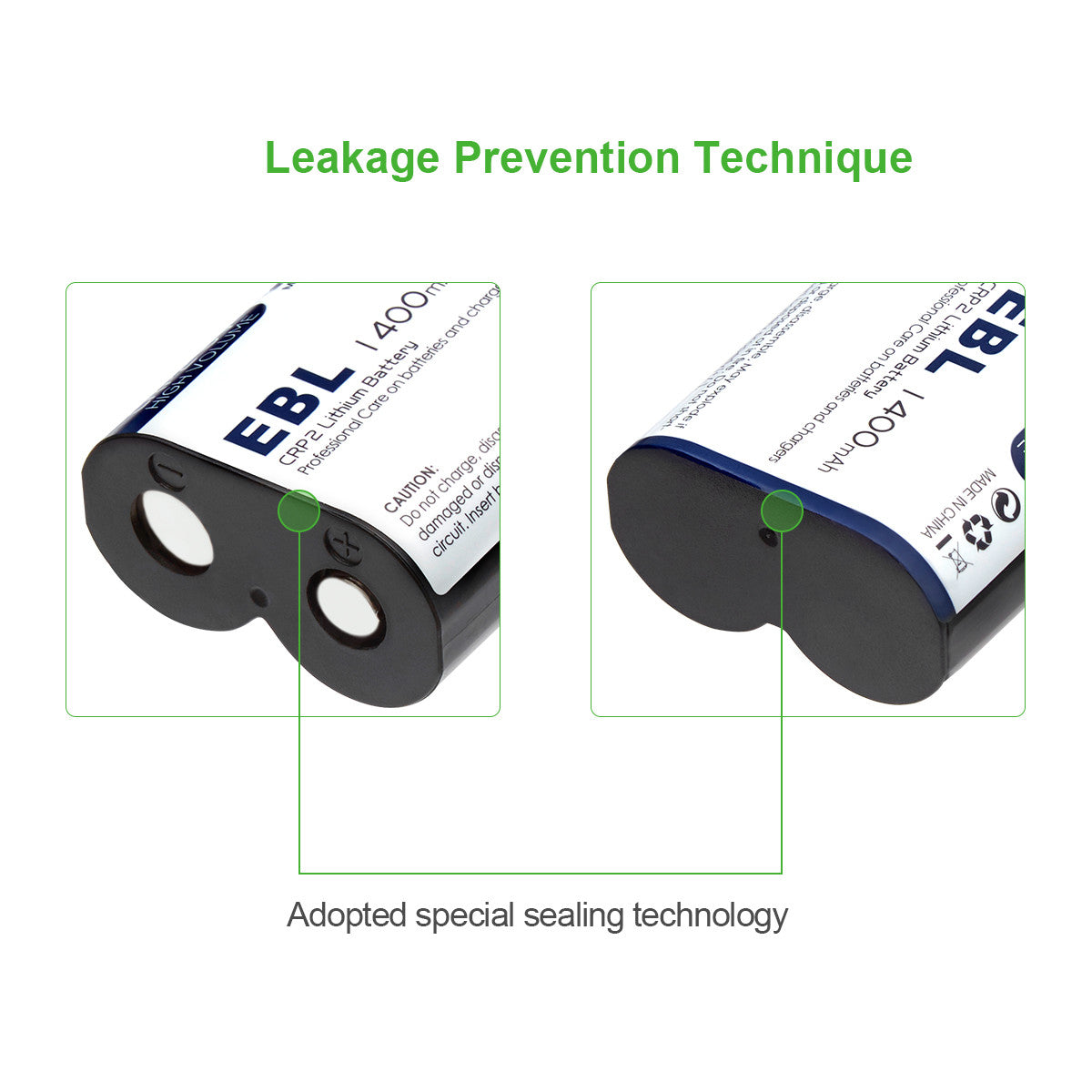 EBL CR-P2 6V 1400mAh Lithium Photo Battery - EBLOfficial