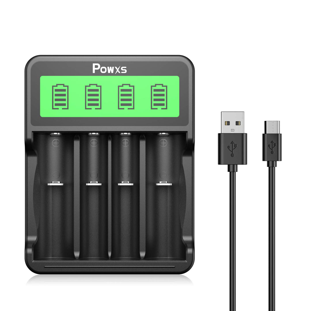  18650 Battery Charger 4-Bay 5V 2A for Rechargeable