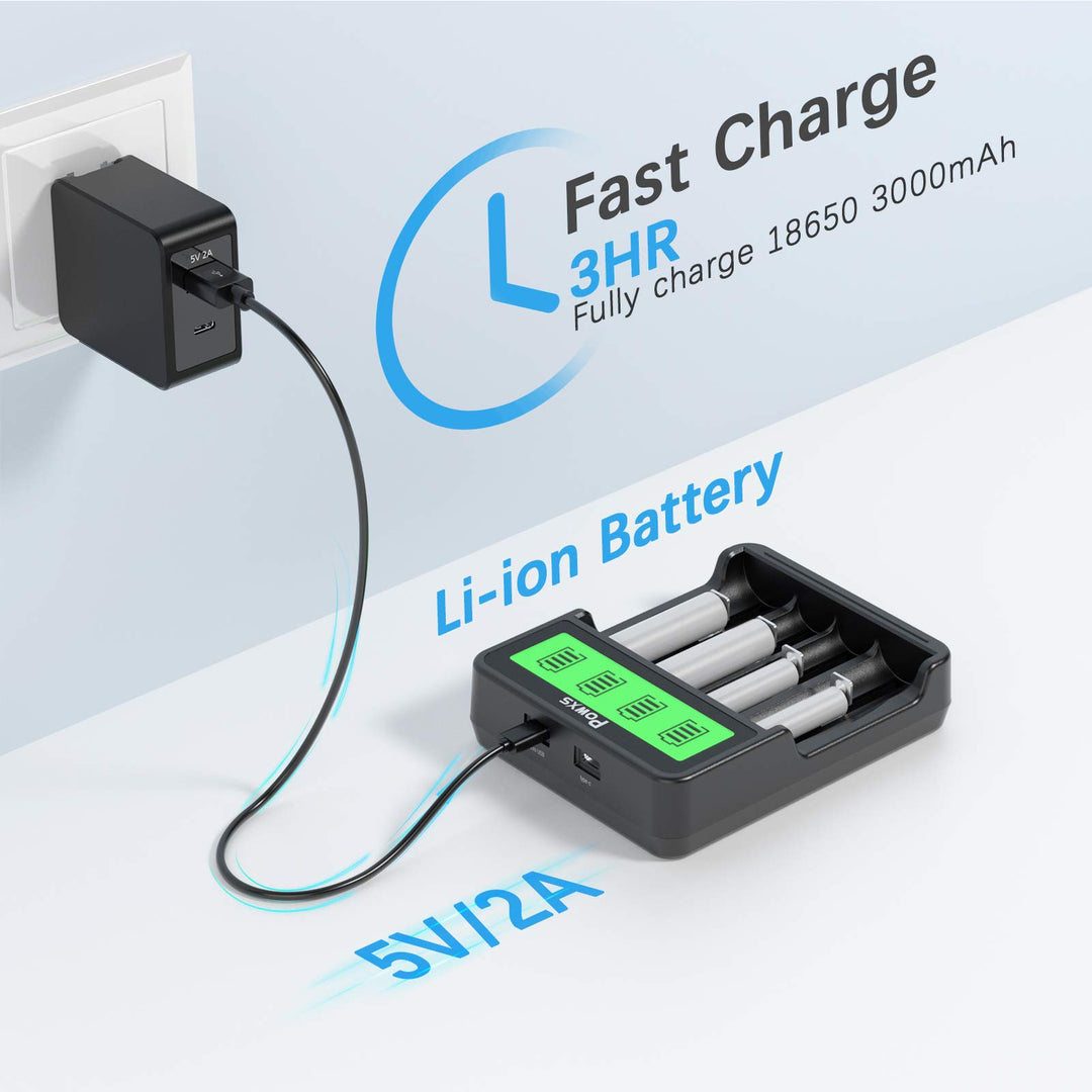 li-ion battery charger for 18650 battery