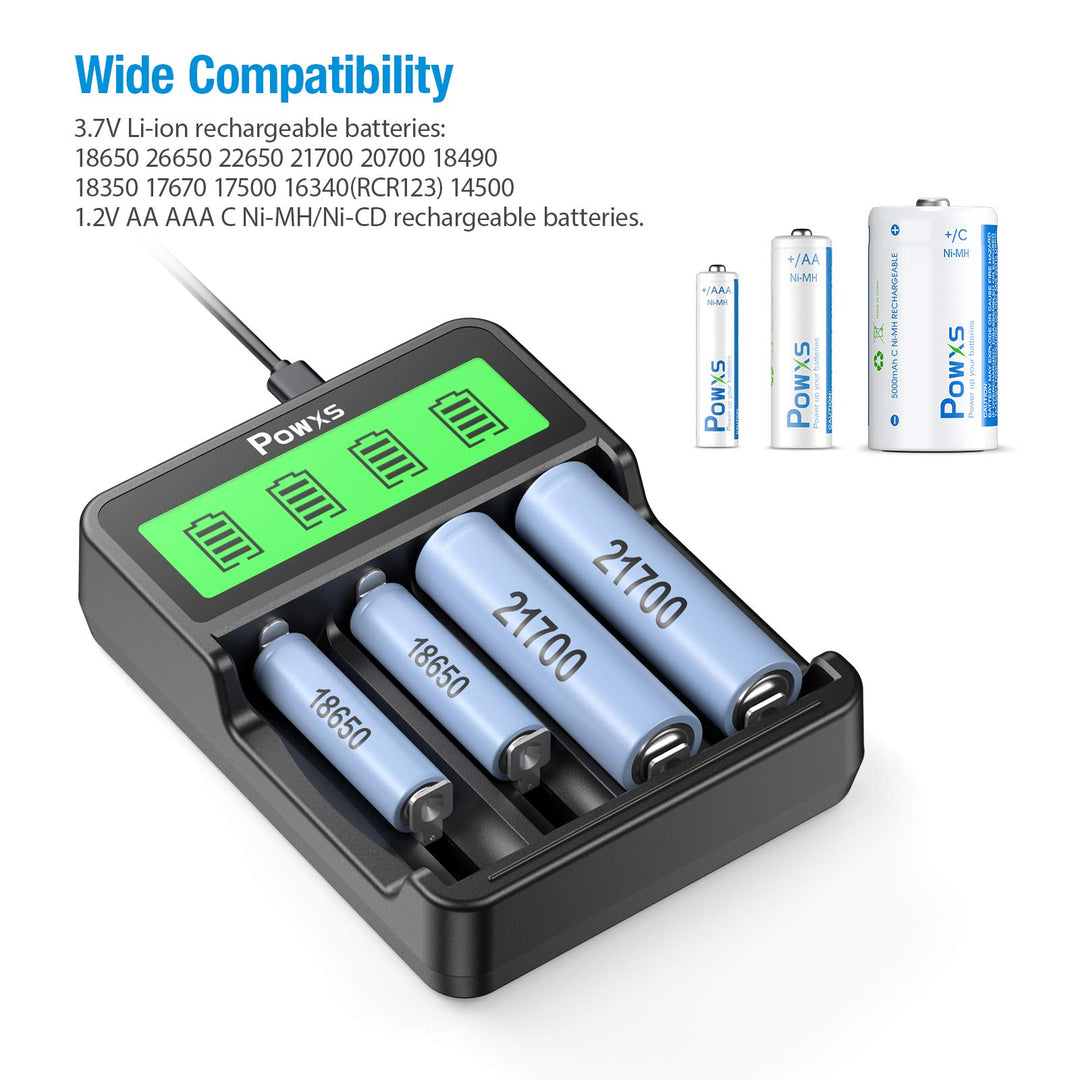 Lot C D Cell Rechargeable Batteries 5000/10000mAh NI-Mh / AA AAA 9V LCD  Charger