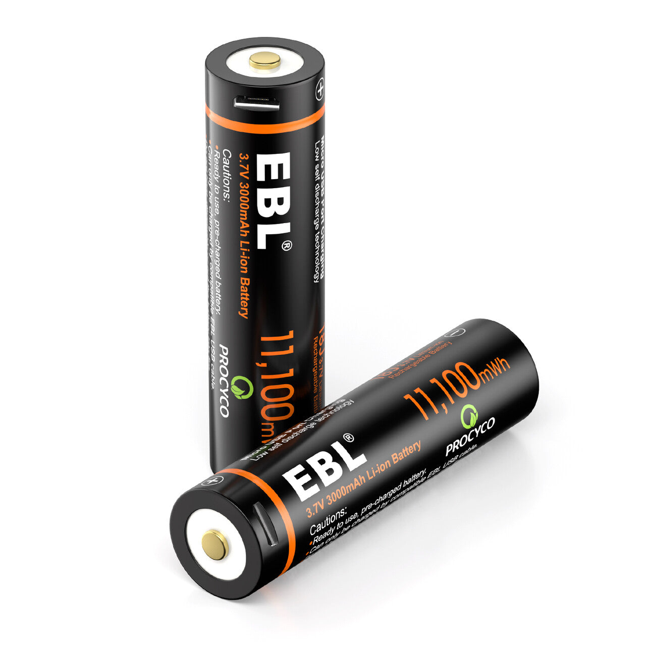EBL 3.7V Li-ion Rechargeable Batteries 3000mAh 18J - EBLOfficial