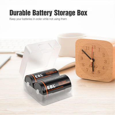 EBL USB Rechargeable D Batteries 10000mWh 1.5V - EBLOfficial