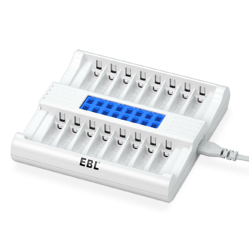 16 slots Smart LCD battery charger for AA AAA batteries