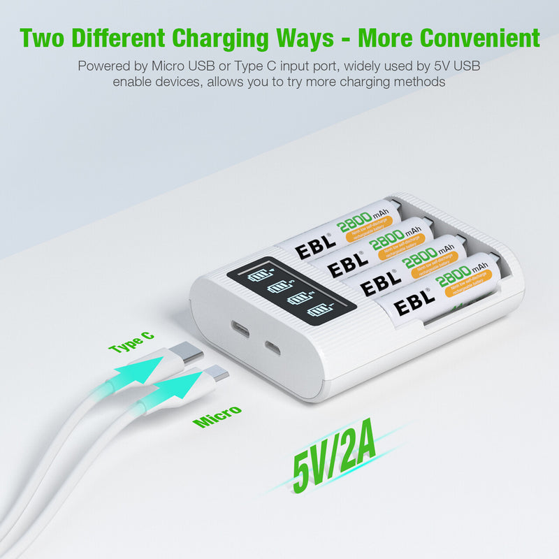 Smart lcd AA and AAA Ni-MH Ni-CD battery charger