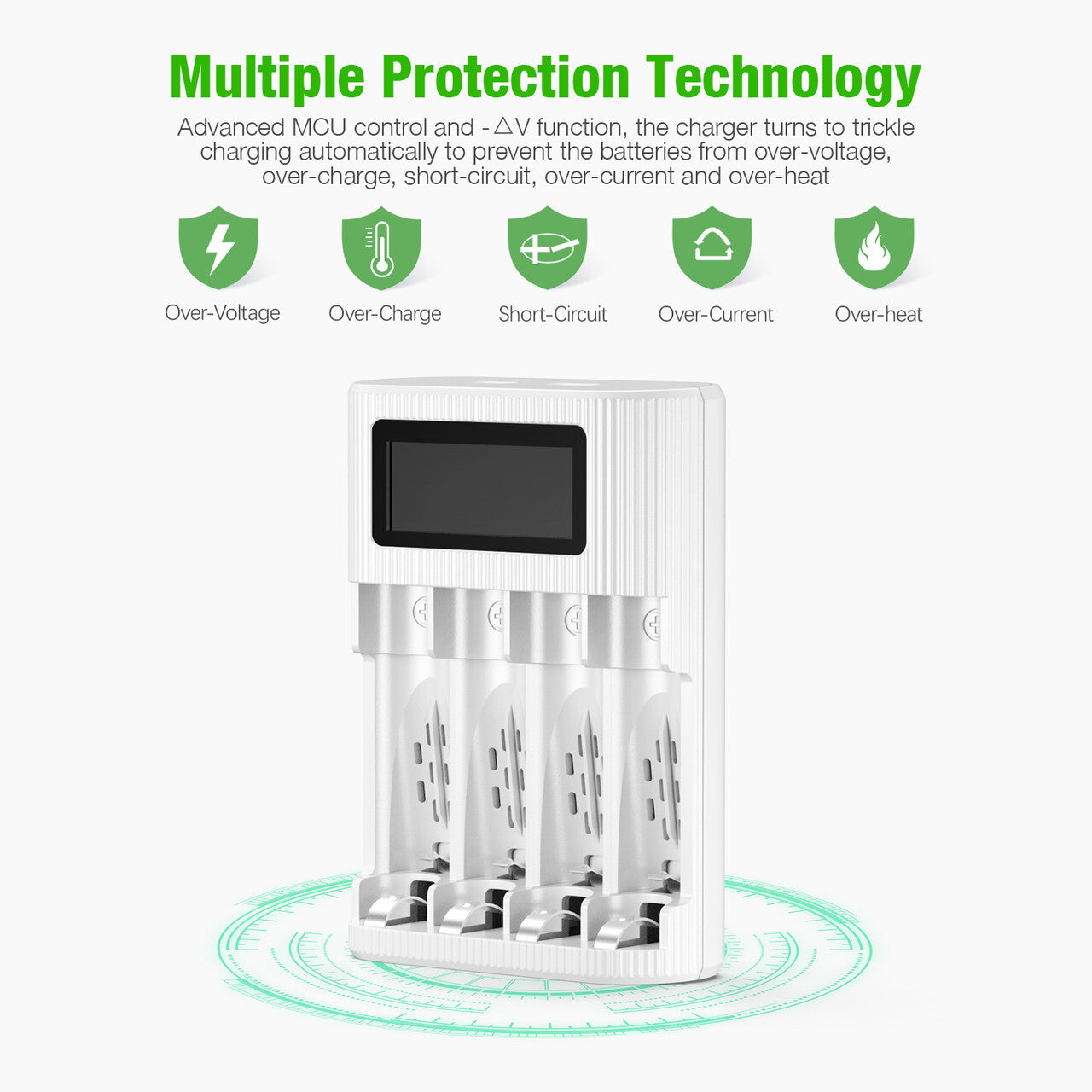 Smart lcd AA and AAA Ni-MH Ni-CD battery charger