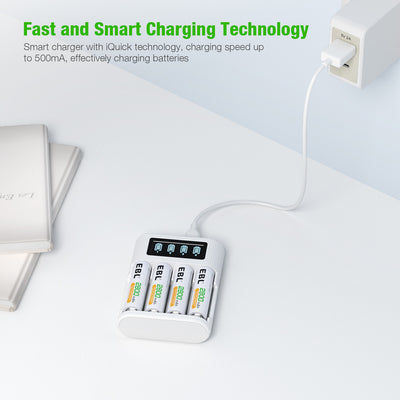 Smart lcd AA and AAA Ni-MH Ni-CD battery charger