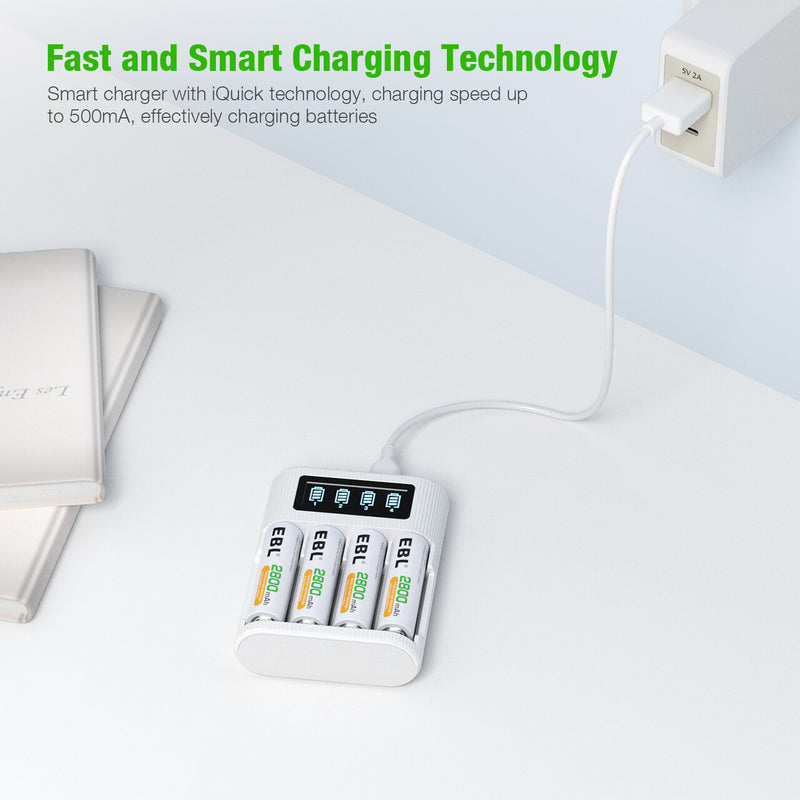 Smart lcd AA and AAA Ni-MH Ni-CD battery charger