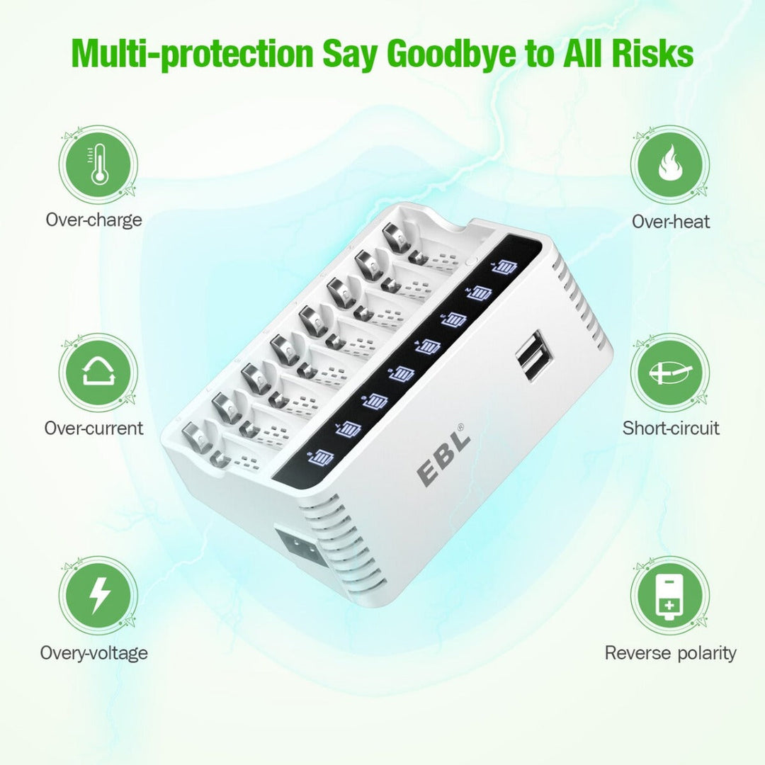 EBL 8 Bay Individual Battery Charger