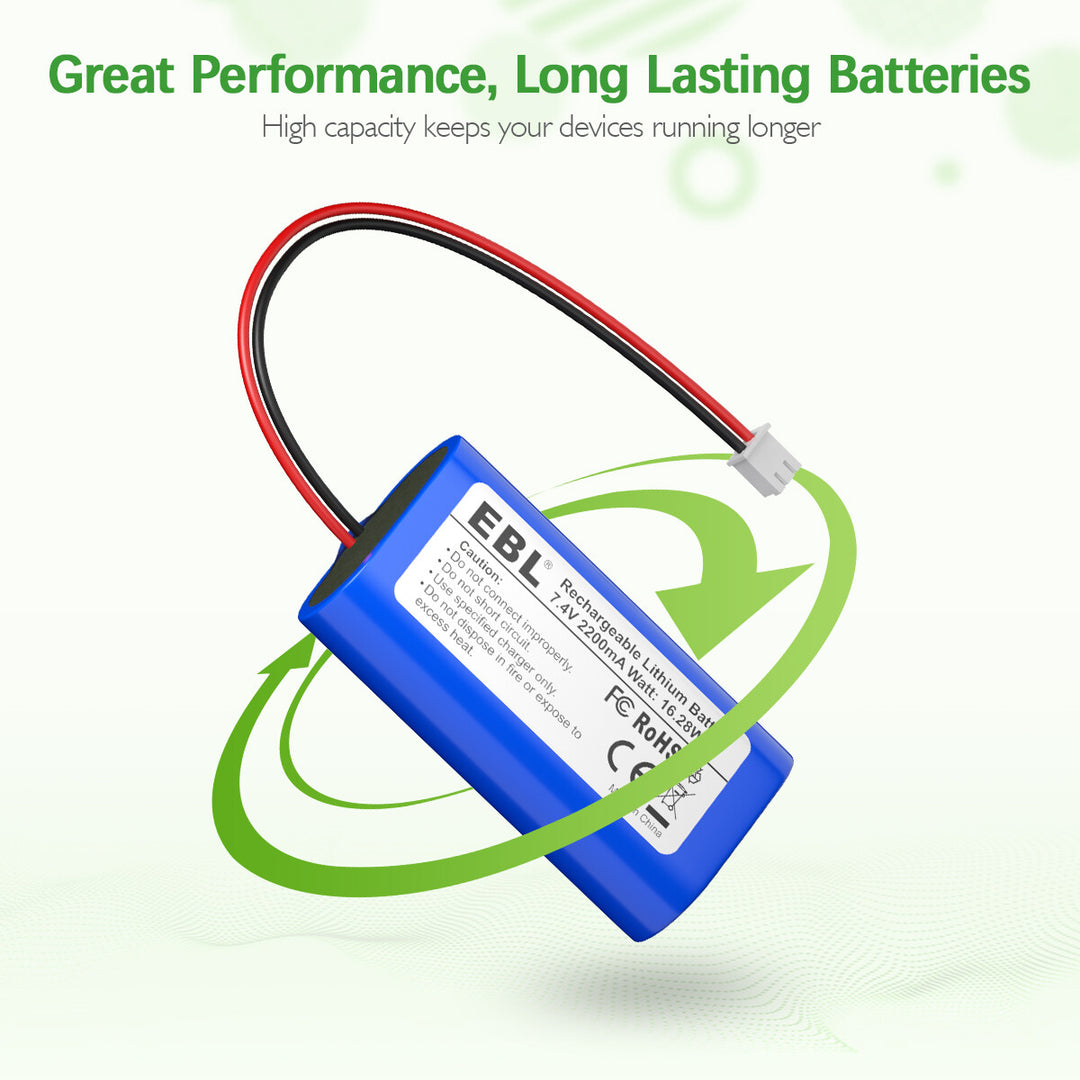 EBL 7.4V 2200mAh Li-ion Rechargeable Batteries - EBLOfficial
